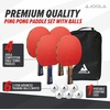 image:imageJOOLA Advanced Premium Ping Pong Paddles Set of 4  Professional Table Tennis Paddles 6 Advanced Training 3 Star Ping Pong Balls and Carrying Case  Tournament Level  Indoor and Outdoor CompatibleOne Size