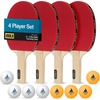 image:imageJOOLA Advanced Premium Ping Pong Paddles Set of 4  Professional Table Tennis Paddles 6 Advanced Training 3 Star Ping Pong Balls and Carrying Case  Tournament Level  Indoor and Outdoor CompatibleOne Size