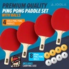 image:imageJOOLA Advanced Premium Ping Pong Paddles Set of 4  Professional Table Tennis Paddles 6 Advanced Training 3 Star Ping Pong Balls and Carrying Case  Tournament Level  Indoor and Outdoor CompatibleOne Size