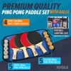 image:imageJOOLA Family Premium Ping Pong Paddles Set of 4  Advanced Table Tennis Rackets 10 Training 3 Star Ping Pong Balls and Storage Case  Competitive or Recreational Play  Indoor and Outdoor CompatiblePack of 1