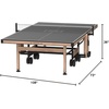image:imageJOOLA Madeira Indoor Table Tennis Table  Wood amp Steel Contemporary Design  Regulation Size HighEnd Ping Pong Table with Built in Racket amp Ball Holders  Tournament Level Permanent Ping Pong NetBlackBrown