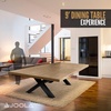 image:imageJOOLA Outdoor Table Tennis Table  Multi Use Conference Table Dining Table  Concrete Wood Look Includes Steel Outdoor Ping Pong Net Set amp Frame  Hybrid Indoor Outdoor Ping Pong TableBrown