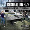 image:imageJOOLA Outdoor Table Tennis Table  Multi Use Conference Table Dining Table  Concrete Wood Look Includes Steel Outdoor Ping Pong Net Set amp Frame  Hybrid Indoor Outdoor Ping Pong TableGrey