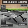 image:imageJOOLA Outdoor Table Tennis Table  Multi Use Conference Table Dining Table  Concrete Wood Look Includes Steel Outdoor Ping Pong Net Set amp Frame  Hybrid Indoor Outdoor Ping Pong TableGrey