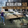 image:imageJOOLA Outdoor Table Tennis Table  Multi Use Conference Table Dining Table  Concrete Wood Look Includes Steel Outdoor Ping Pong Net Set amp Frame  Hybrid Indoor Outdoor Ping Pong TableBrown