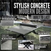image:imageJOOLA Outdoor Table Tennis Table  Multi Use Conference Table Dining Table  Concrete Wood Look Includes Steel Outdoor Ping Pong Net Set amp Frame  Hybrid Indoor Outdoor Ping Pong TableGrey