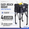 image:imageJOOLA Pickleball Ball Caddy  Holds up to 100 Balls  Includes 2 Side Pockets  Pickleball Equipment for Practice amp Server Machine  Wheeled Cart with Bulk Ball Storage Bag  Black