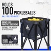 image:imageJOOLA Pickleball Ball Caddy  Holds up to 100 Balls  Includes 2 Side Pockets  Pickleball Equipment for Practice amp Server Machine  Wheeled Cart with Bulk Ball Storage Bag  Black