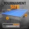 image:imageJOOLA Ping Pong Conversion Top with Net Set for Billiard and Pool Tables  Regulation Top Converts Billiards into Ping Pong Table  Includes Foam Padding for Protection  Steel Frame OptionFoldable