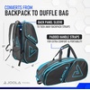 image:imageJOOLA Tour Elite Pickleball Bag  Backpack amp Duffle Bag for Paddles amp Pickleball Accessories  Thermal Insulated Pockets Hold 4 Paddles  Includes Fence HookBlackLight Blue