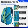 image:imageJOOLA Tour Elite Pro Pickleball Bag  Backpack amp Duffle Bag for Paddles amp Pickleball Accessories  Thermal Insulated Pockets Hold 4 Paddles  Includes Fence HookBlueYellow
