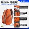 image:imageJOOLA Tour Elite Pro Pickleball Bag  Backpack amp Duffle Bag for Paddles amp Pickleball Accessories  Thermal Insulated Pockets Hold 4 Paddles  Includes Fence HookOrangeGray