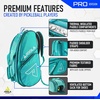 image:imageJOOLA Tour Elite Pro Pickleball Bag  Backpack amp Duffle Bag for Paddles amp Pickleball Accessories  Thermal Insulated Pockets Hold 4 Paddles  Includes Fence HookTurquoiseTeal