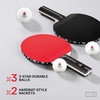 image:imageJOOLA Twilight 2Player Table Tennis Set  2 Premium Ping Pong Paddle Rackets 3 HighPerformance White 3Star Table Tennis Balls Beginner Friendly Starter Kit for Maximum Control 5 Piece Set