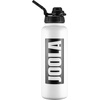 image:imageJOOLA Water Bottle  22 oz  Doublewall Insulated LeakProof Keeps Drinks Cold or Hot Carabiner Loop Handle To Clip and Take on the Go  Click lid that locks and unlocks with easeWhite and Black
