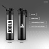 image:imageJOOLA Water Bottle  22 oz  Doublewall Insulated LeakProof Keeps Drinks Cold or Hot Carabiner Loop Handle To Clip and Take on the Go  Click lid that locks and unlocks with easeBlack and Yellow