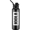 image:imageJOOLA Water Bottle  22 oz  Doublewall Insulated LeakProof Keeps Drinks Cold or Hot Carabiner Loop Handle To Clip and Take on the Go  Click lid that locks and unlocks with easeBlack and White