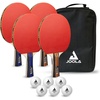 image:imageJOOLA Advanced Premium Ping Pong Paddles Set of 4  Professional Table Tennis Paddles 6 Advanced Training 3 Star Ping Pong Balls and Carrying Case  Tournament Level  Indoor and Outdoor CompatibleOne Size