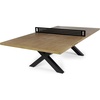 image:imageJOOLA Outdoor Table Tennis Table  Multi Use Conference Table Dining Table  Concrete Wood Look Includes Steel Outdoor Ping Pong Net Set amp Frame  Hybrid Indoor Outdoor Ping Pong TableBrown