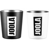 image:imageJOOLA Water Bottle  22 oz  Doublewall Insulated LeakProof Keeps Drinks Cold or Hot Carabiner Loop Handle To Clip and Take on the Go  Click lid that locks and unlocks with easeBlack and White