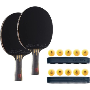 image:imageJOOLA Infinity Overdrive Ping Pong Paddle amp Table Tennis Sets Racket with Carbon Kevlar amp Double Black Extreme Speed Rubber Ping Pong Set with 10 Ping Pong Balls amp Magnetic Ball HolderRacket Set  Double Yellow Handle  BlackBlack Rubber