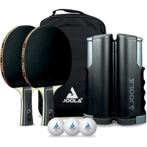 image:imageJOOLA Retractable Ping Pong Net for Any Table  Portable Table Tennis Net and Post Set Stretches 575 amp Clamps Up to 2 Thick  Optional Racket and Ball Set Games for FamilyDeluxe Net Set