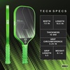 image:imageJOOLA Ben Johns CAS 16mm Carbon Fiber Pickleball Paddle  CAS Surface Tech  Control amp Power Paddle  USAP Approved  Aero Curve  FeelTec Pure Grip  NFC ChipJolt Green