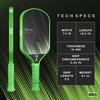 image:imageJOOLA Ben Johns CAS 16mm Carbon Fiber Pickleball Paddle  CAS Surface Tech  Control amp Power Paddle  USAP Approved  Aero Curve  FeelTec Pure Grip  NFC ChipJolt Green