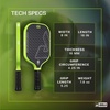 image:imageJOOLA Double Vision 16mm Pickleball Paddle  Signature and Standard Shape  Aramid Surface for Softer Responsive Touch  SK Film for Reduce Vibration  USAP Approved  NFC Chip EnabledSurge Green