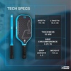 image:imageJOOLA Double Vision 16mm Pickleball Paddle  Signature and Standard Shape  Aramid Surface for Softer Responsive Touch  SK Film for Reduce Vibration  USAP Approved  NFC Chip EnabledBolt Blue