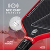 image:imageJOOLA Double Vision 16mm Pickleball Paddle  Signature and Standard Shape  Aramid Surface for Softer Responsive Touch  SK Film for Reduce Vibration  USAP Approved  NFC Chip EnabledBlaze Red