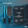 image:imageJOOLA Double Vision 16mm Pickleball Paddle  Signature and Standard Shape  Aramid Surface for Softer Responsive Touch  SK Film for Reduce Vibration  USAP Approved  NFC Chip EnabledBolt Blue
