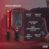image:imageJOOLA Double Vision 16mm Pickleball Paddle  Signature and Standard Shape  Aramid Surface for Softer Responsive Touch  SK Film for Reduce Vibration  USAP Approved  NFC Chip EnabledBlaze Red