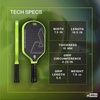image:imageJOOLA Double Vision 16mm Pickleball Paddle  Signature and Standard Shape  Aramid Surface for Softer Responsive Touch  SK Film for Reduce Vibration  USAP Approved  NFC Chip EnabledSurge Green