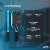 image:imageJOOLA Double Vision 16mm Pickleball Paddle  Signature and Standard Shape  Aramid Surface for Softer Responsive Touch  SK Film for Reduce Vibration  USAP Approved  NFC Chip EnabledBolt Blue