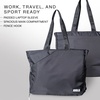 image:imageJOOLA Everyday Tote Bag  Pickleball Tote with Paddle Pocket Laptop Sleeve amp Ventilated Shoe Compartment  BlackWhiteLatteBlack