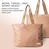 image:imageJOOLA Everyday Tote Bag  Pickleball Tote with Paddle Pocket Laptop Sleeve amp Ventilated Shoe Compartment  BlackWhiteLatteLatte