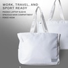 image:imageJOOLA Everyday Tote Bag  Pickleball Tote with Paddle Pocket Laptop Sleeve amp Ventilated Shoe Compartment  BlackWhiteLatteWhite