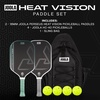image:imageJOOLA Heat Vision Pickleball Paddles Set of 2  Includes 2 Pickleball Paddles 4 Balls amp Sling Bag  Lightweight USAPA Approved Carbon Fiber Paddle HeatPressed Handle for Extra Stability NFC Chip