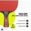image:imageJOOLA Infinity Carbon Professional Table Tennis Paddle with Cover  Ergonomic Comfort Grip  ITTF Approved Rubbers  Competition Paddle for Powerful Spin  Protective Packaging CaseRed