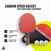 image:imageJOOLA Infinity Carbon Professional Table Tennis Paddle with Cover  Ergonomic Comfort Grip  ITTF Approved Rubbers  Competition Paddle for Powerful Spin  Protective Packaging CaseRed