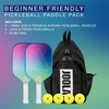 image:imageJOOLA Perseus Aurora Pickleball Paddles Set of 2  Includes 2 Pickleball Paddles 4 Balls amp Sling Bag  Cold Press Carbon Surface  Lightweight Beginner Friendly  USAP Approved  NFC Enabled