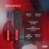 image:imageJOOLA Perseus Heat Vision 16mm Pickleball Paddle  Textured Carbon Fiber Surface for Spin  SK Film for Reduced Vibration  USAP Approved  NFC Chip EnabledIgnite Blaze Red