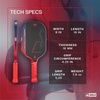 image:imageJOOLA Perseus Heat Vision 16mm Pickleball Paddle  Textured Carbon Fiber Surface for Spin  SK Film for Reduced Vibration  USAP Approved  NFC Chip EnabledIgnite Blaze Red