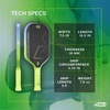 image:imageJOOLA Perseus Heat Vision 16mm Pickleball Paddle  Textured Carbon Fiber Surface for Spin  SK Film for Reduced Vibration  USAP Approved  NFC Chip EnabledCharge Surge Green