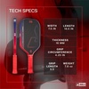 image:imageJOOLA Perseus Heat Vision 16mm Pickleball Paddle  Textured Carbon Fiber Surface for Spin  SK Film for Reduced Vibration  USAP Approved  NFC Chip EnabledIgnite Blaze Red