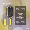 image:imageJOOLA Perseus Heat Vision 16mm Pickleball Paddle  Textured Carbon Fiber Surface for Spin  SK Film for Reduced Vibration  USAP Approved  NFC Chip EnabledFlash Yellow