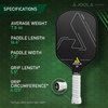image:imageJOOLA Pickleball Paddles  Textured Carbon Grip Surface for Spin Control amp Power  Select Hyperion Vision or Radius Shapes  Lightweight Durable Rackets  Polypropylene Core  USAP ApprovedVision  Carbon Surface
