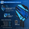 image:imageJOOLA Pickleball Paddles Set of 2  Multiple Colors  Reinforced Fiberglass Surface  Lightweight Durable BeginnerFriendly Racket Design  Set Includes Balls amp Bag  USAP ApprovedSet  Blue