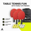 image:imageJOOLA Quattro Ping Pong Paddles Set of 4  Includes 10 Advanced 3 Star Ping Pong Balls and Storage Case  4 Competition Table Tennis Paddles to Help Improve Your Game with More Spin and Speed